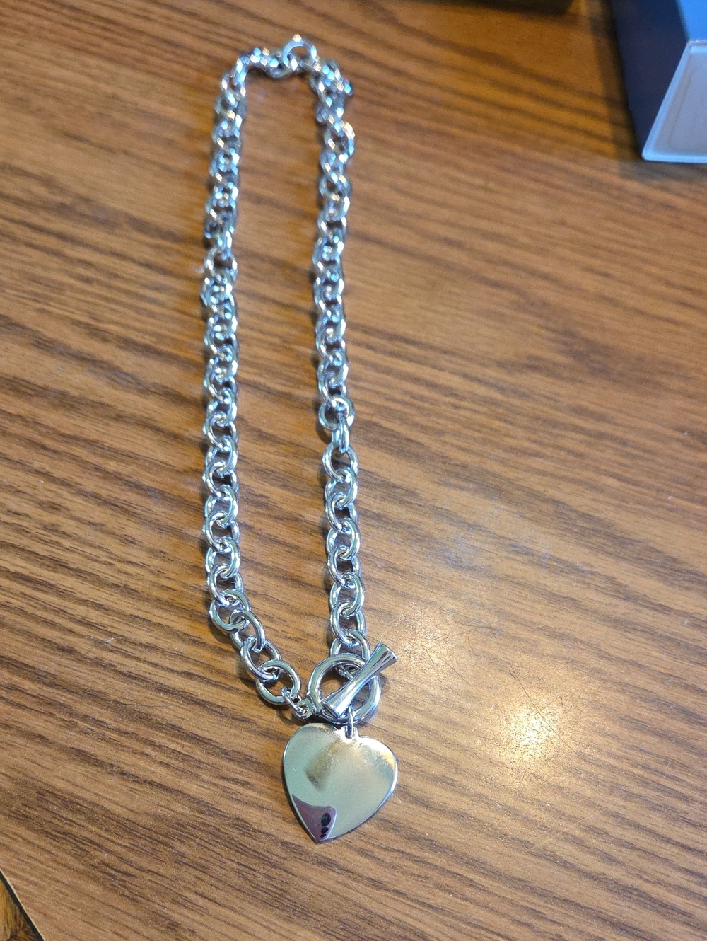 Lia Sophia Silver Heart Toggle Chain Necklace - Women Jewelry